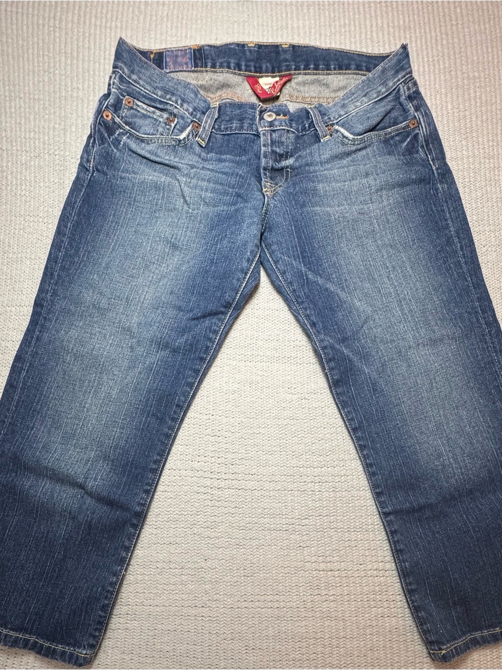 Women's Blue Denim Capris Jeans